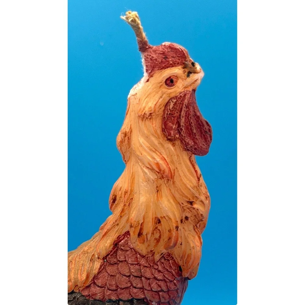 Vintage Never Used Rooster Chicken Wax Candle-‎ Farmhouse/Country Decor